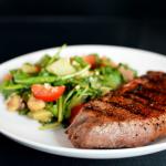 steak and arugula salad